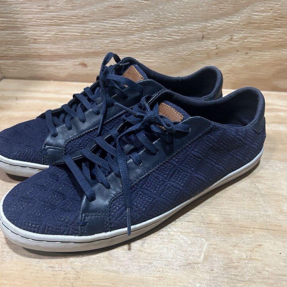Cole Haan Women's Navy Blue Fabric Leather Low Top Sneakers Size 9.5 B